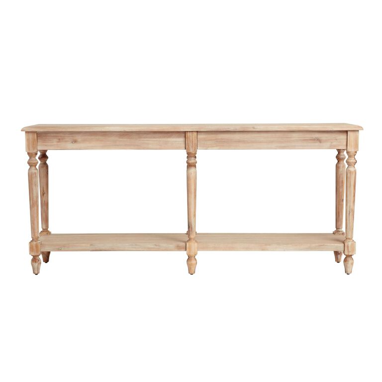 Everett Long Weathered Natural Wood Foyer Table image number 3