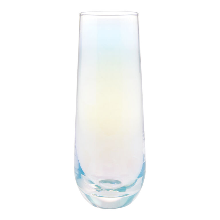 Modern Iridescent Stemless Champagne Flute image number 1