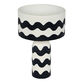 Doric Black and White Wavy Zigzag Stripe Table Lamp image number 2