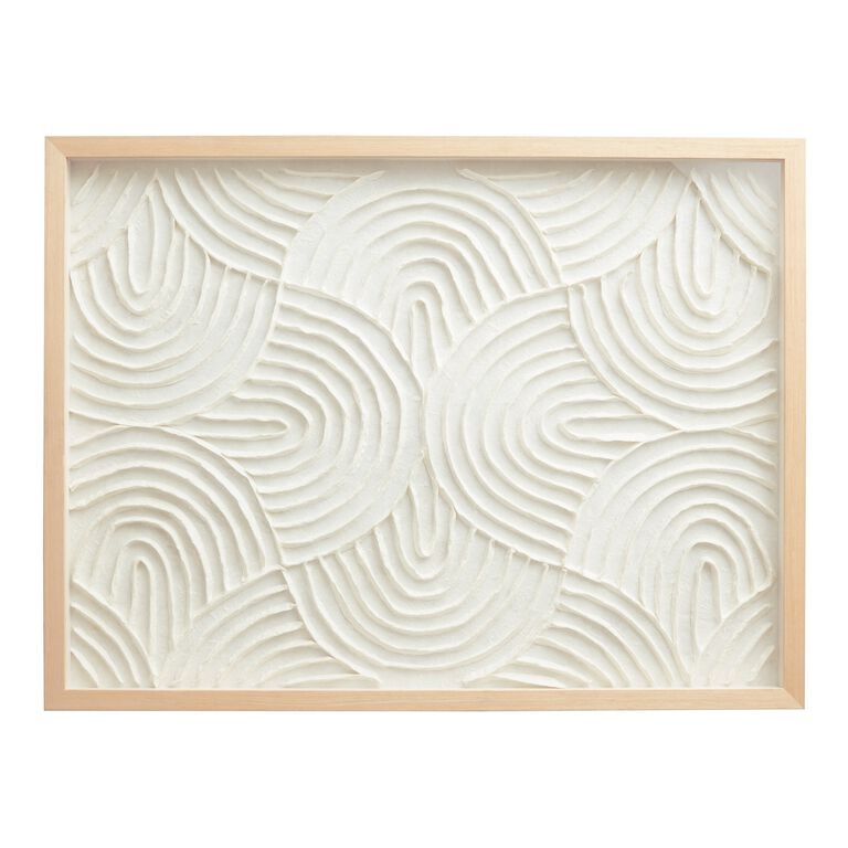 White Rice Paper Arches Shadow Box Wall Art image number 3