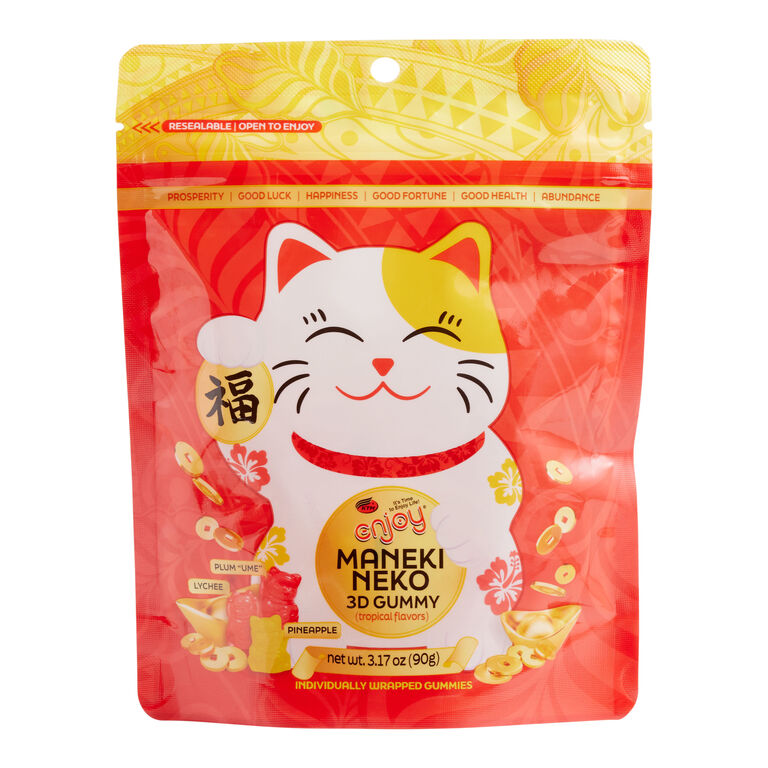 Enjoy Tropical Maneki Neko Lucky Cat 3D Gummy Candy image number 1