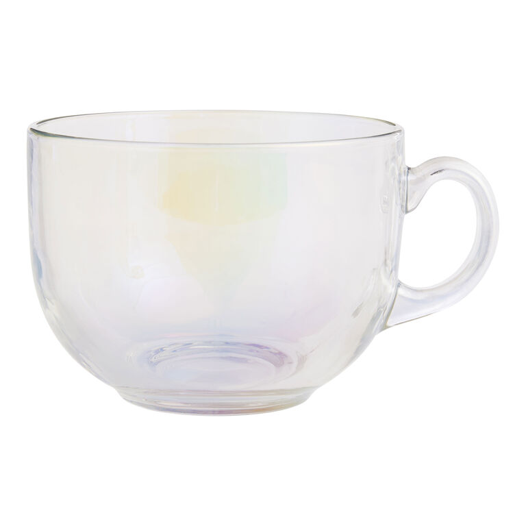 Oversized Iridescent Glass Mug image number 1