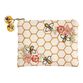 Canvas Beehive Embroidered Beaded Zip Pouch image number 0