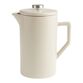 Stone Gray Ceramic and Brushed Silver French Press image number 0