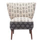 Evins Black And Cream Chevron Diamond Upholstered Chair image number 2