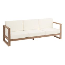 Segovia Eucalyptus 4 Piece Outdoor Furniture Set With Couch