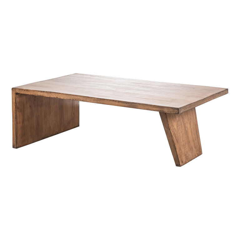 Regan Antique Reclaimed Wood Asymmetrical Coffee Table image number 1