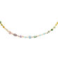Gold Rainbow Pastel Glass Beaded Necklace image number 0