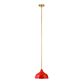 Lucy Red Metal Dome Shade Pendant Lamp image number 0