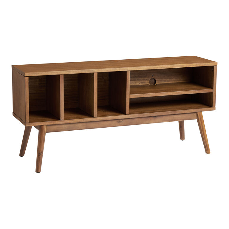 Jagger Wood Media Stand with Record Storage Collection image number 3
