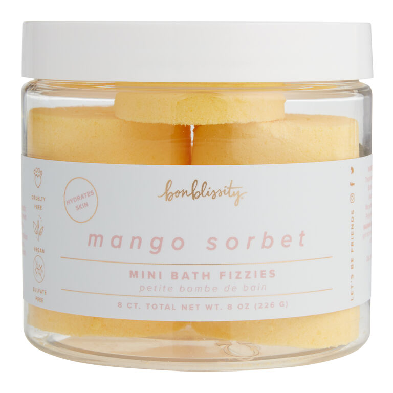 Bon Blissity Mango Sorbet Mini Bath Fizzies 8 Count image number 1