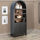 Bramcote Tall Mahogany Wood Arched Display Cabinet image number 1