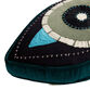 Teal and Black Evil Eye Gusseted Throw Pillow image number 2