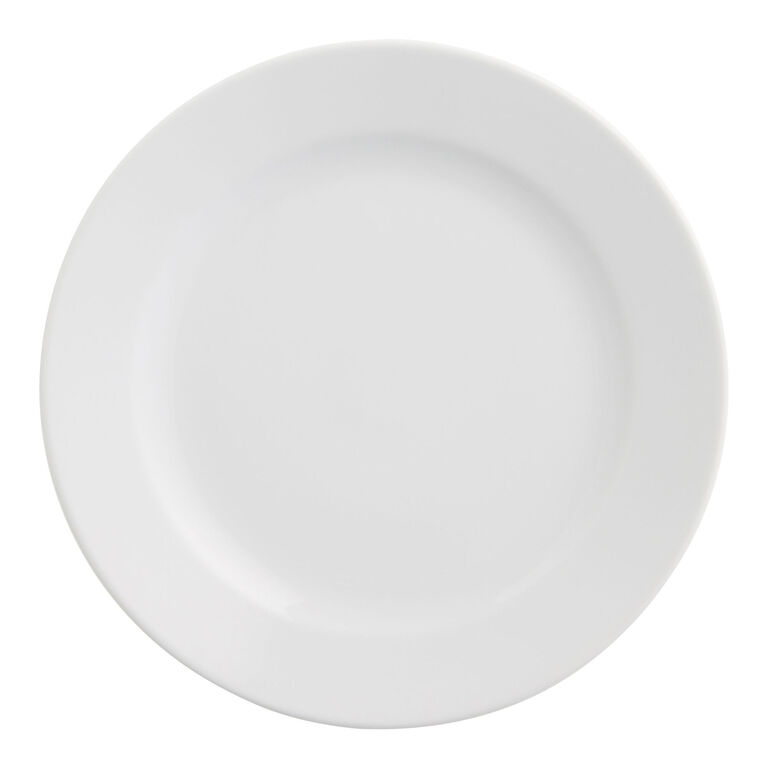 Coupe White Porcelain Wide Rim Salad Plate image number 1