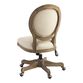 Paige Natural Linen Round Back Office Chair image number 4