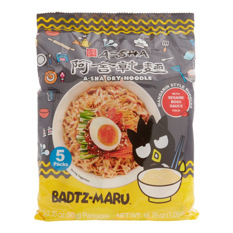 A-Sha Badtz-Maru Sesame Boss Instant Noodles 5 Pack image number 1