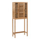 Sven Tall Natural Bamboo Bathroom Space Saver Cabinet image number 0