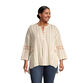Brienne Ivory And Terracotta Khadi Tunic Top With Pockets image number 0