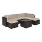 Pinamar Espresso and Sand All Weather 8 Pc Outdoor Sectional image number 0