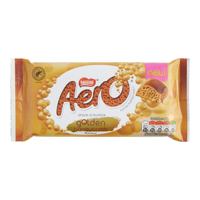 Nestle Aero Golden Honeycomb Milk Chocolate Bar Set of 2 image number 1