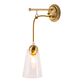 Seaham Gold and Glass Dome Wall Sconce image number 3