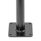 Black Steel String Light Pole with Mounting Base Plate image number 1