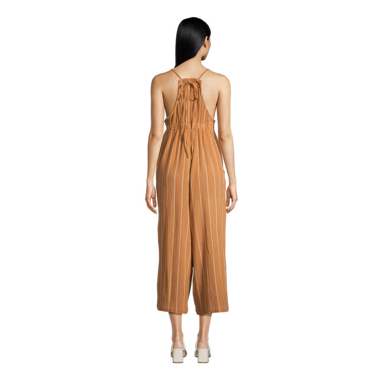 Terracotta And Ivory Khadi Lounge Jumpsuit With Pockets image number 2