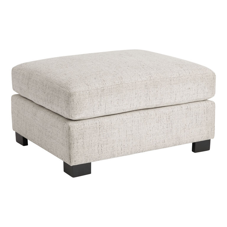 Hayes Cream Modular Sectional Ottoman image number 1