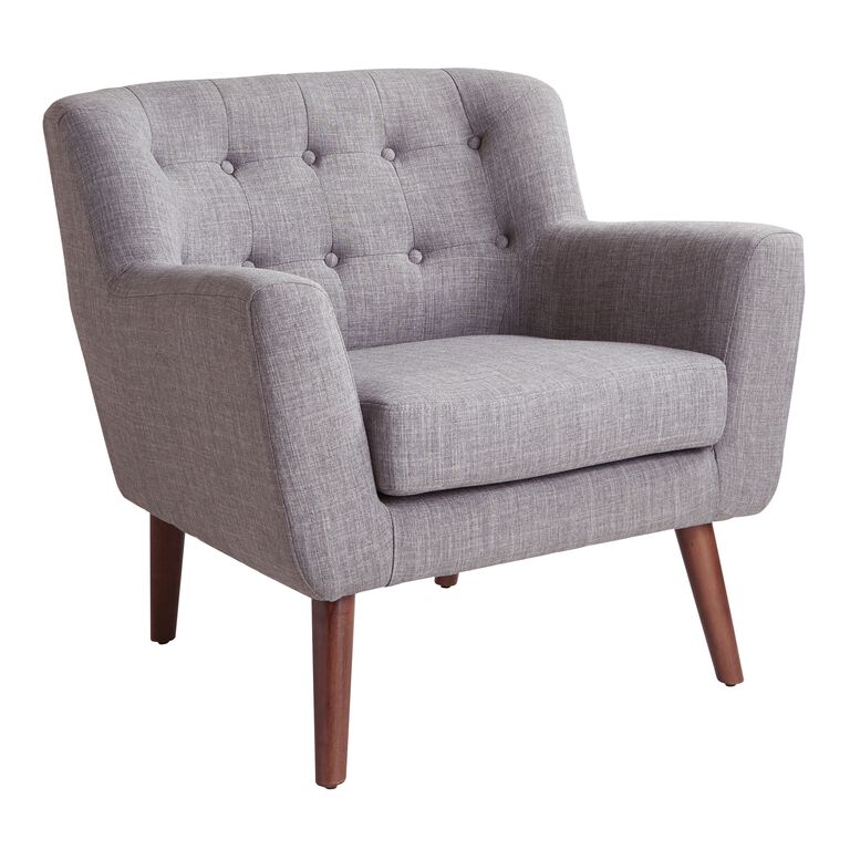 Travis Mid Century Tufted Upholstered Chair image number 1