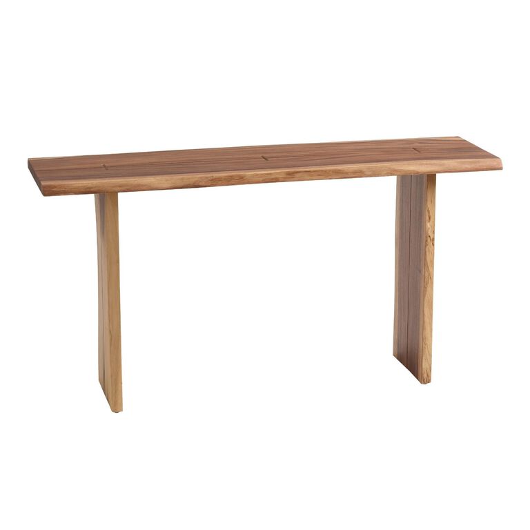 Sansur Rustic Pecan Live Edge Wood Accent Table Collection image number 2