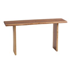 Sansur Rustic Pecan Live Edge Wood Accent Table Collection