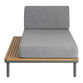 Andorra Reversible Modular Outdoor Chaise Lounge with Table image number 2