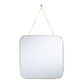 Square Gold Hanging Wall Mirror With Chain image number 0