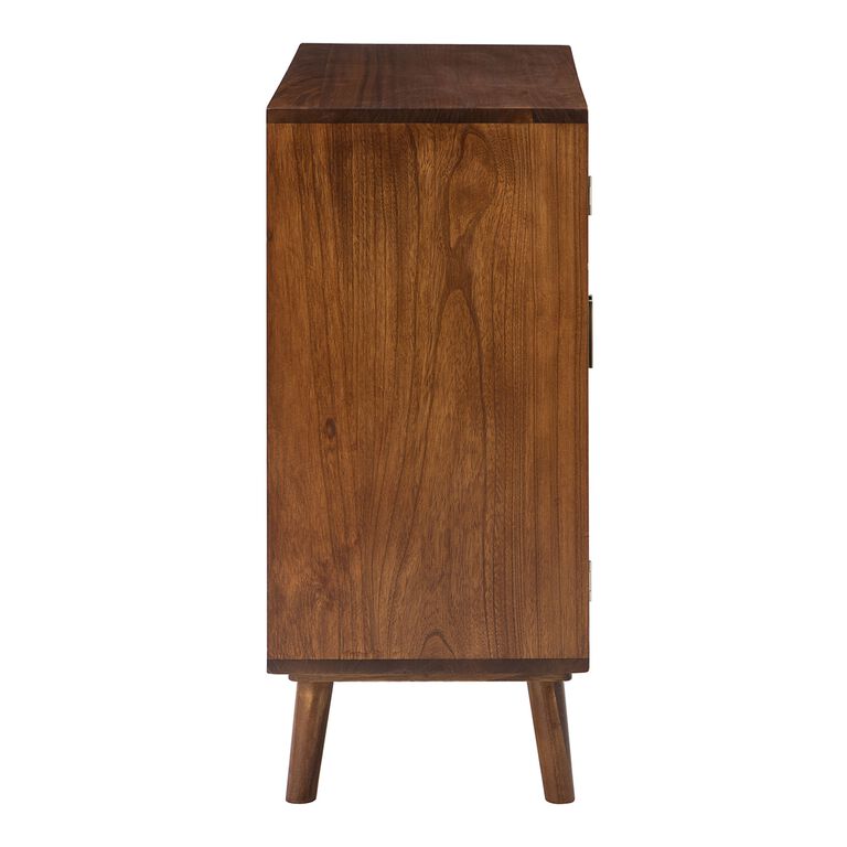 Helmer Cherry and Rattan Cane Storage Cabinet image number 3
