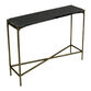 Brune Black Stone Top and Antique Gold Metal Console Table image number 0