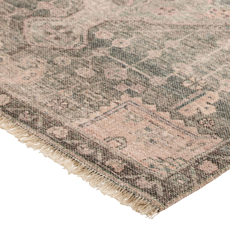 Zola Sage Green Persian Style Cotton Blend Area Rug image number 2