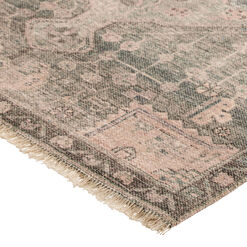 Zola Sage Green Persian Style Cotton Blend Area Rug