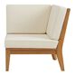 Somers Natural Teak Modular Outdoor Sectional Corner Chair image number 3