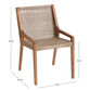 Davao All Weather Wicker and Wood Outdoor Dining Chair Set of 2 image number 5