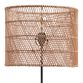 Wavy Open Weave Rattan Drum Table Lamp Shade image number 0