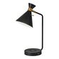 Edgers Black Table Lamp With USB And Charging Pad image number 0