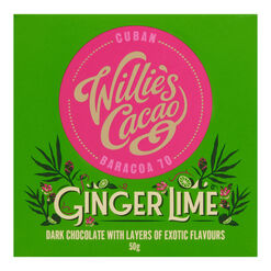 Willie's Cacao Ginger Lime Dark Chocolate Bar