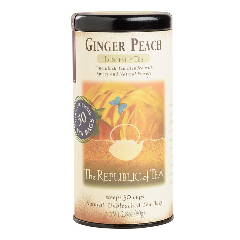 The Republic Of Tea Ginger Peach Black Tea 50 Count image number 1