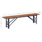 Beer Garden Wood and Metal Folding Outdoor Dining Bench image number 6