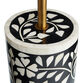 Marga Black And White Floral Bone Inlay Table Lamp Base image number 2