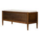 Missy Wood Mid Century Storage Bench with Cushion image number 2