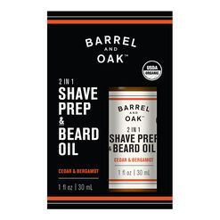 Barrel and Oak Men's Organic Shave Prep and Beard Oil