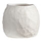White Linen Textured Ceramic Planter image number 0