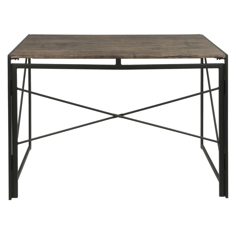 Avery Espresso Wood and Metal Desk image number 3