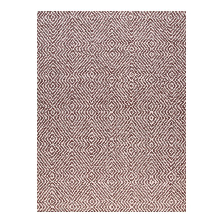 Brown And Ivory Double Diamond Office Chair Mat image number 1